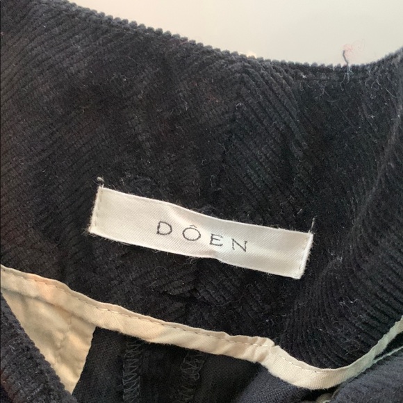 DÔEN | Nelda Corduroy Pants in Black – High Waist Tapered Leg | Sz 12 - Picture 9 of 14
